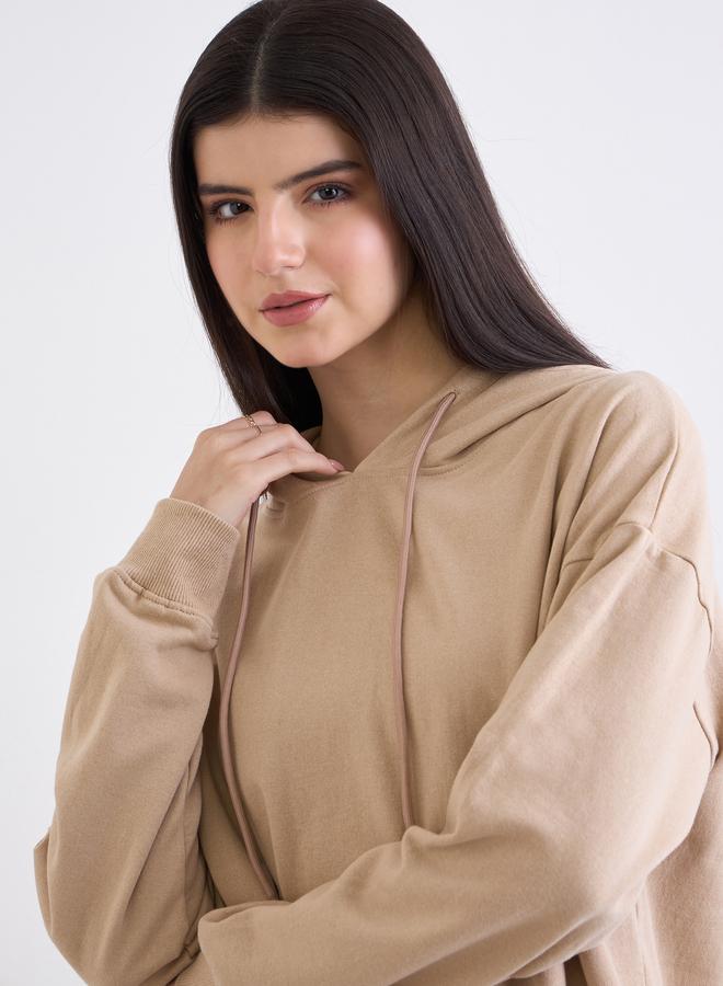 ستايلي هودي فضفاض بطبعة كتابة - Image 4