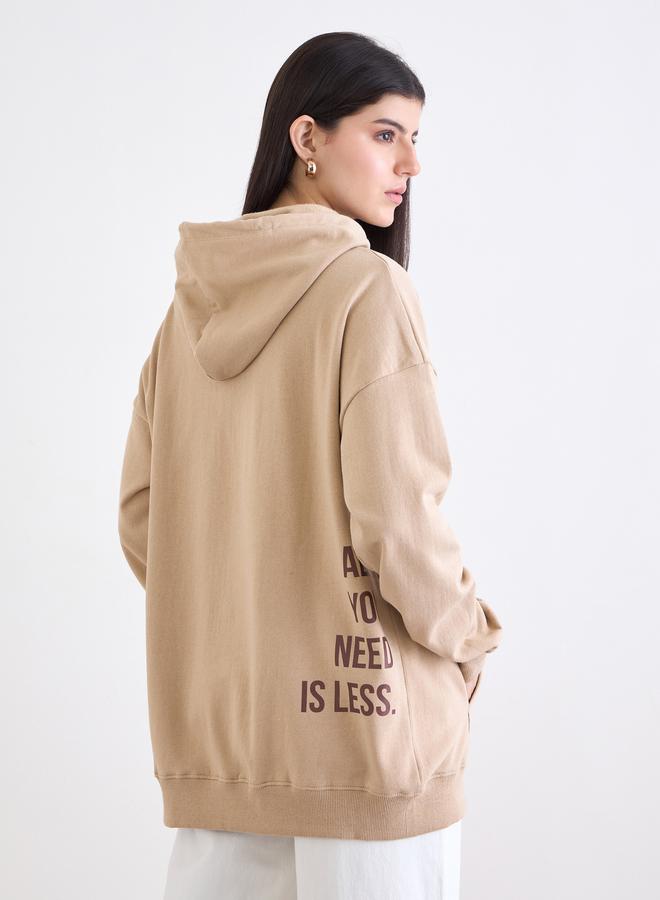 ستايلي هودي فضفاض بطبعة كتابة - Image 5