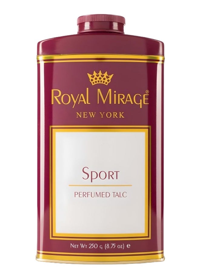 ROYAL MIRAGE 8 Pieces Sport Perfumed Talc Powder 250 Grams  - Image 2