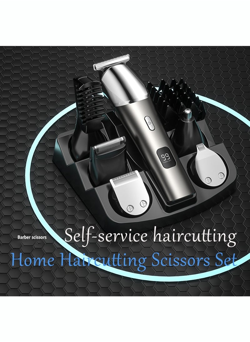 Luttec - 11 in 1 Hair Clipper Cordless Professional Hair Trimmers Beard Trimmer ,Multifunctional Mens Grooming Kit for Beard Face Nose and Ear Hair USB Rechargeable Electric Shaver for Men with Storage Base - Image 1