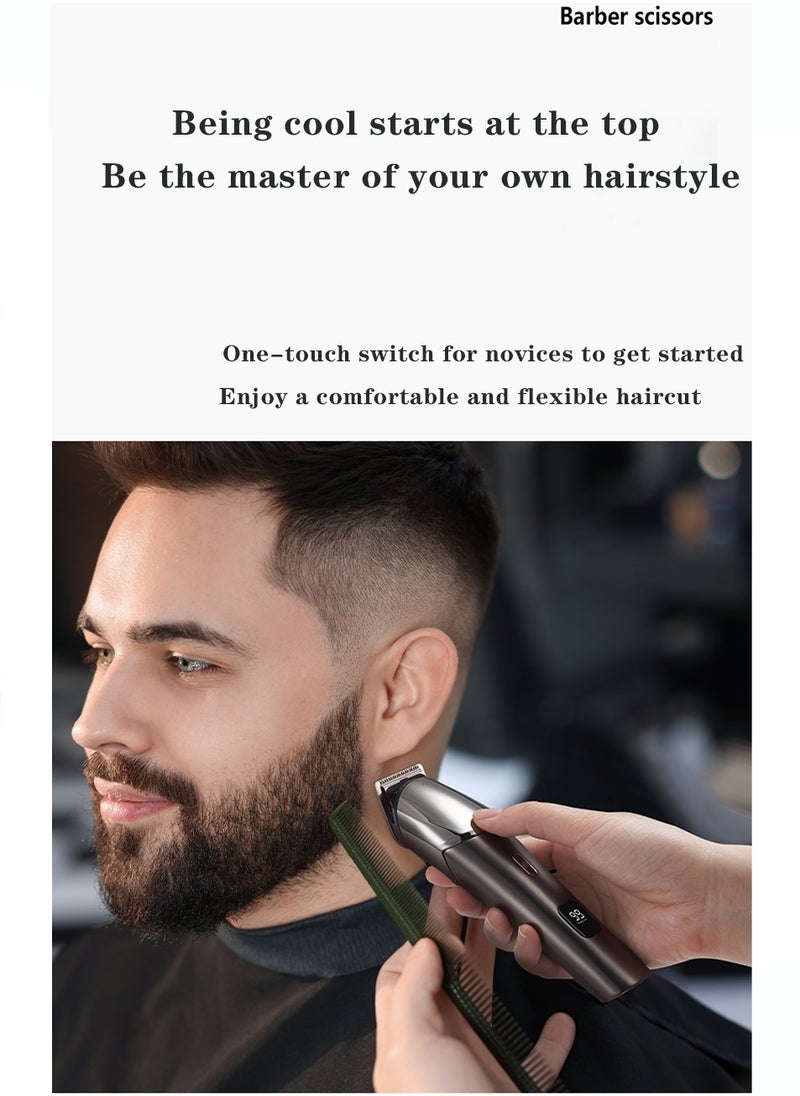 Luttec 11 in 1 Hair Clipper Cordless Professional Hair Trimmers Beard Trimmer ,Multifunctional Mens Grooming Kit for Beard Face Nose and Ear Hair USB Rechargeable Electric Shaver for Men with Storage Base  - Image 4