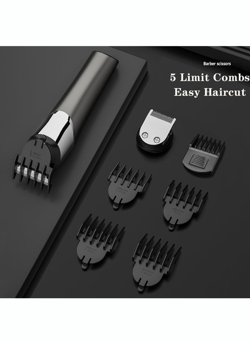Luttec - 11 in 1 Hair Clipper Cordless Professional Hair Trimmers Beard Trimmer ,Multifunctional Mens Grooming Kit for Beard Face Nose and Ear Hair USB Rechargeable Electric Shaver for Men with Storage Base - Image 1