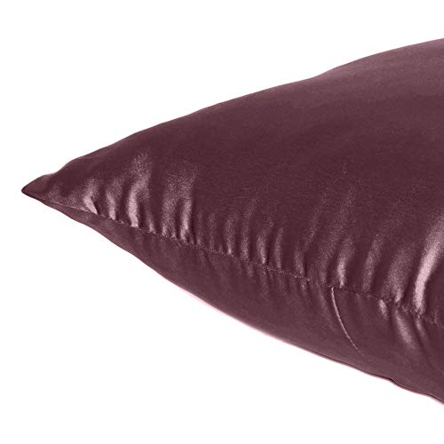 Oussum Decorative Sofa Cushion Covers Throw Cushion Pillow Cover Satin Pillow Case for Home Decor (12 x 12, Grape Wine) - Image 4