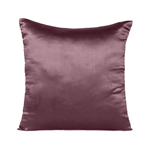 Oussum Decorative Sofa Cushion Covers Throw Cushion Pillow Cover Satin Pillow Case for Home Decor (12 x 12, Grape Wine) - Image 2