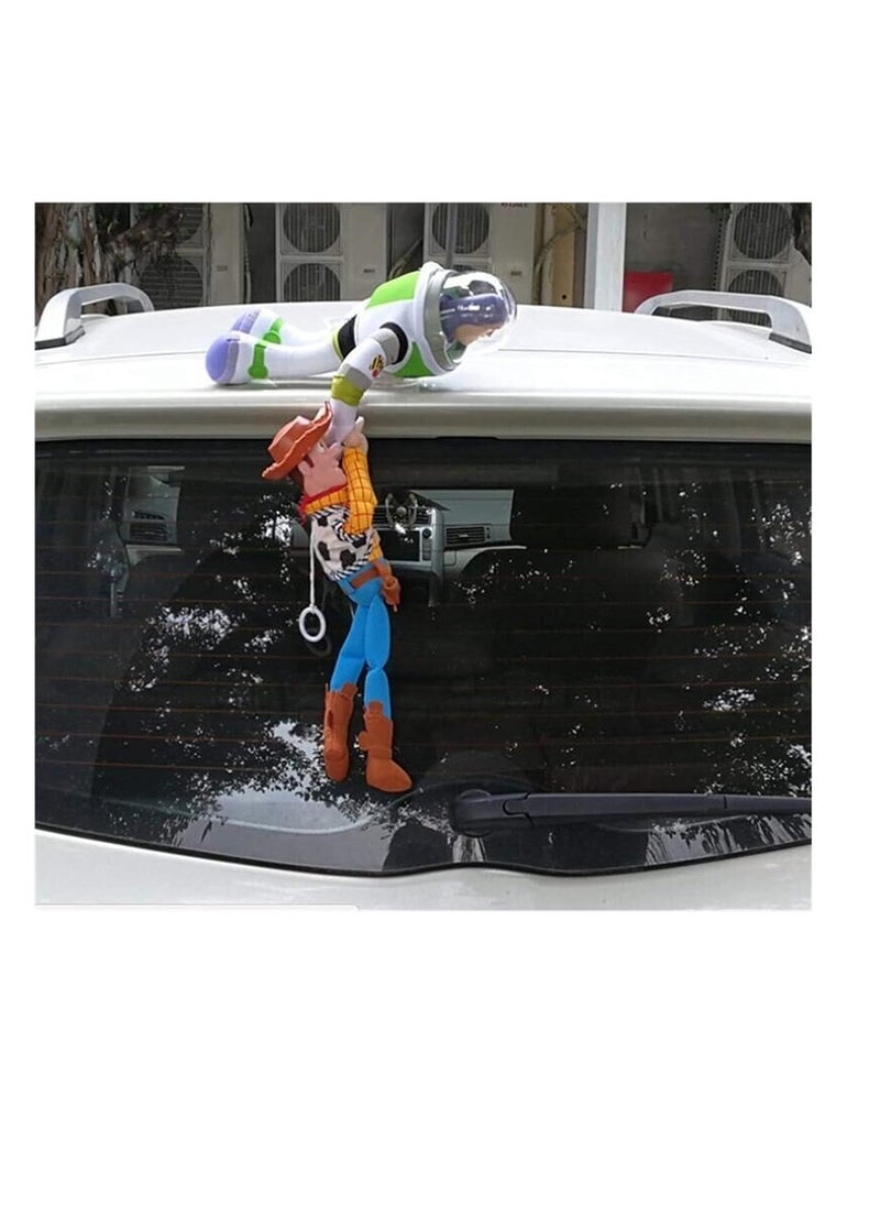 Cutie Cute - Perfect Plush Toy Sherif Woody Buzz Lightyear Car Dolls Plush Toys Outside Hang Toy Cute Auto Accessories Car Decoration - Image 1