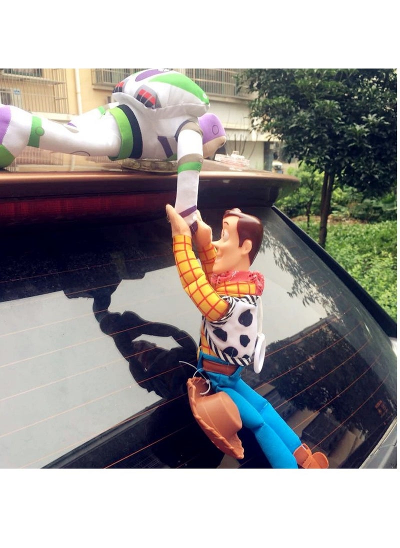 Cutie Cute - Perfect Plush Toy Sherif Woody Buzz Lightyear Car Dolls Plush Toys Outside Hang Toy Cute Auto Accessories Car Decoration - Image 1