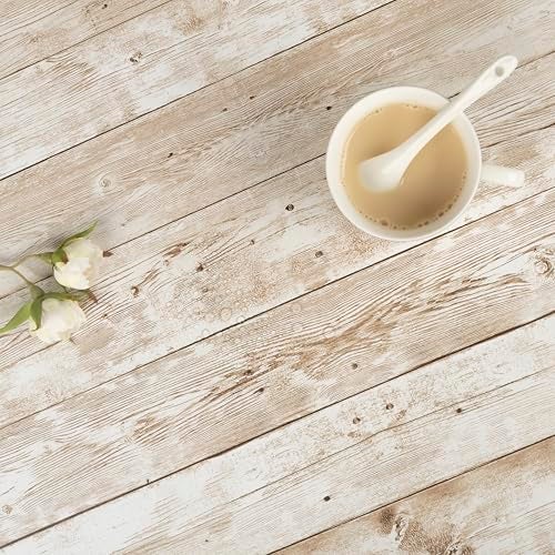 Decoroom Wood Wallpaper Peel and Stick, Shiplap Self Adhesive Contact Paper for Cabinets and Drawers, Removable Wood Grain Wall Paper Easy to Clean 17.7"×118" - Image 4