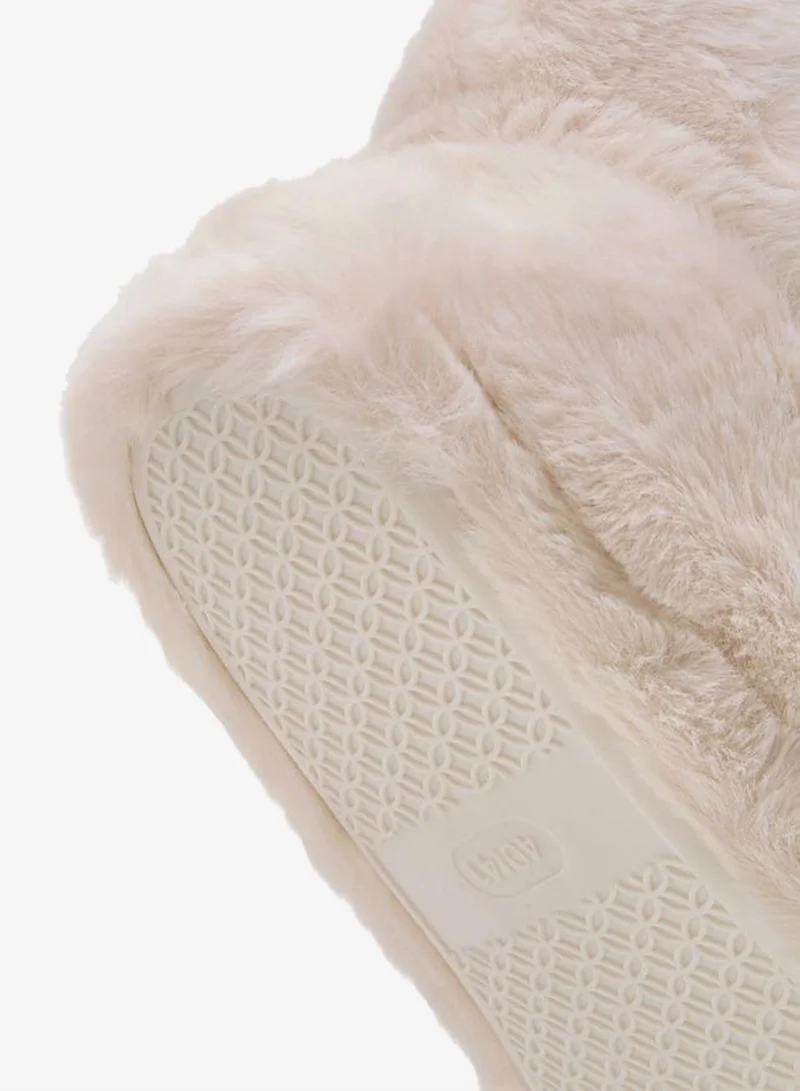 Le Confort BEIGE Women Faux Fur Slipper Boots for Women | Best Price UAE