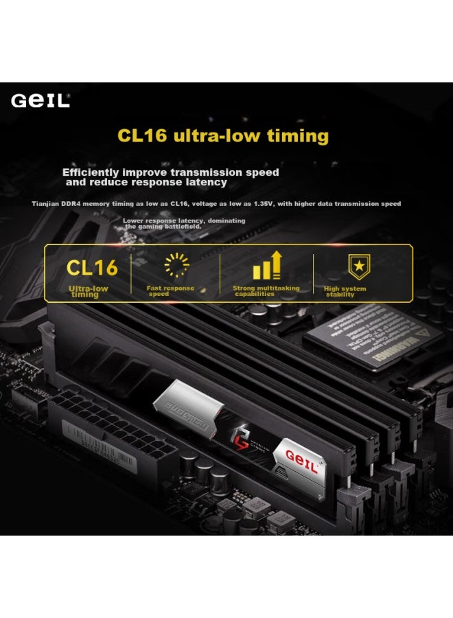 Geil 32gb Ddr4 3600 Desktop Computer Memory Module, Tian Jian Series, Dual-channel Memory Stick, White C16, Hynix Cjr Chips - Image 4