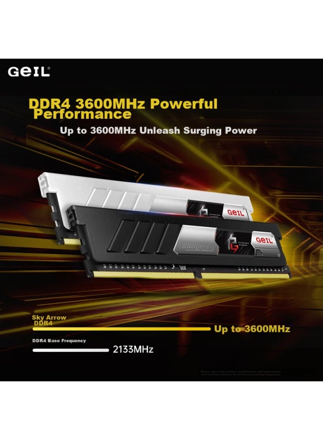 Geil 32gb Ddr4 3600 Desktop Computer Memory Module, Tian Jian Series, Dual-channel Memory Stick, White C16, Hynix Cjr Chips - Image 2