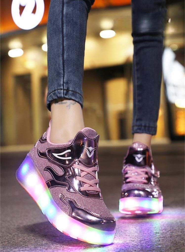 LED Roller Shoes USB Charging Led Light Up Shoes Skates Shoes for Kids Boys Girls - Image 3