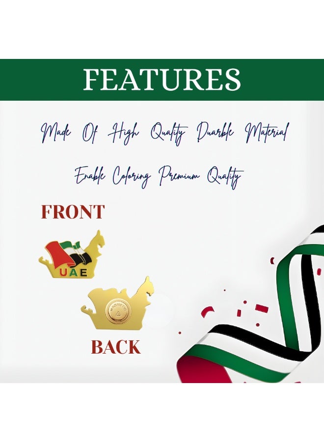 PRINTSHOP4ME UAE National Day Badges Lapel Pins For Celebrating UAE National Day Spirit Of Union Badges For Men,Women,Kids - Image 3