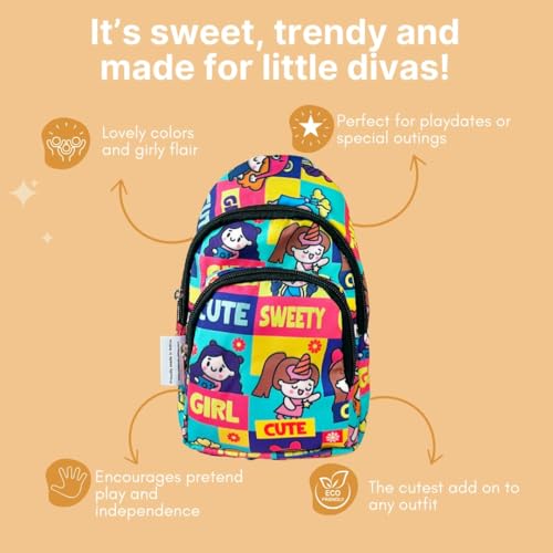 Cots and Cuddles 1pc Girl Print Colourful Cross body Bags for Boys and Girls Kids School, Picnic, Return Gifts, Office - Image 5