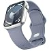 Mugust Sport Bands Compatible with Apple Watch Band 41mm 40mm 38mm Soft Silicone Correa Wristband Replacement Strap Compatible for Apple Watch SE2 SE Series 9 8 7 6 5 4 3 Women Men Ice Blue 38mm40mm41mm - Image 2