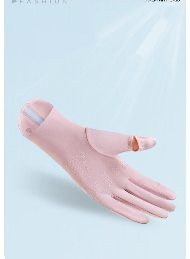 Women’s UV Protection Driving Gloves – UPF50+ Ice Silk Long Gloves with Anti-Slip Palm & Open Fingertips (1 Pair) - Image 5