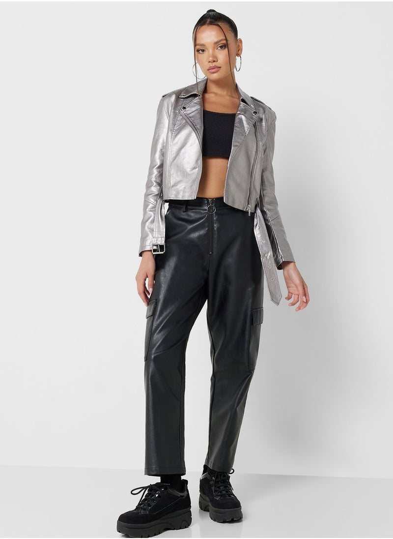 Ginger - Metallic Leather Jacket - Image 1