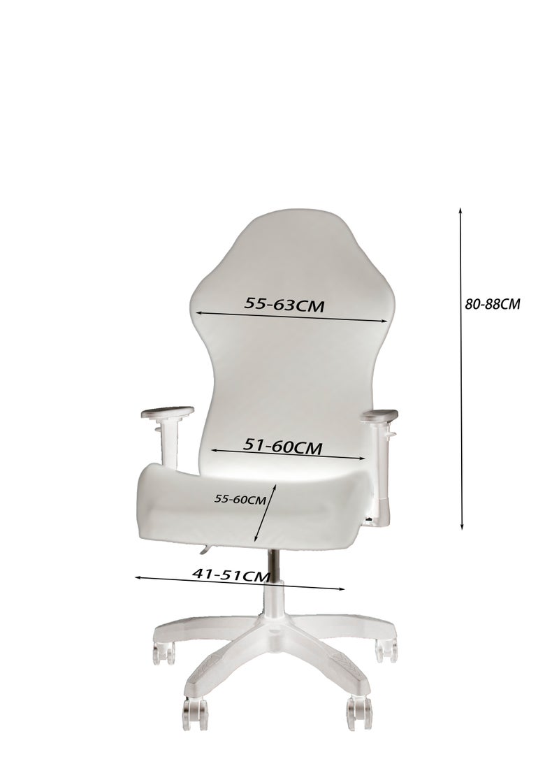 Generic Gaming Chair Covers Slipcovers with Armrest Covers,Stretch Game Computer Office Desk Chair Cover Protector,Soft Polyester Fabric,Rotating Armchair Covers,Without Chair  - Image 3