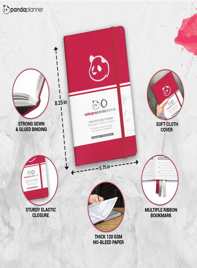 Panda Planner Planner 2026 - Red Panda Planner Sales Pro Daily Planner for Sales Reps | 90-Day Undated Goal, Productivity, & Sales Tracker | Business Planner with Monthly, Weekly & Daily Layout - Image 5