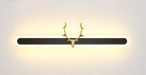 CITRA 15W 500MM Modern Black Long Gold Deer LED Wall Lamp - Warm White - Image 5