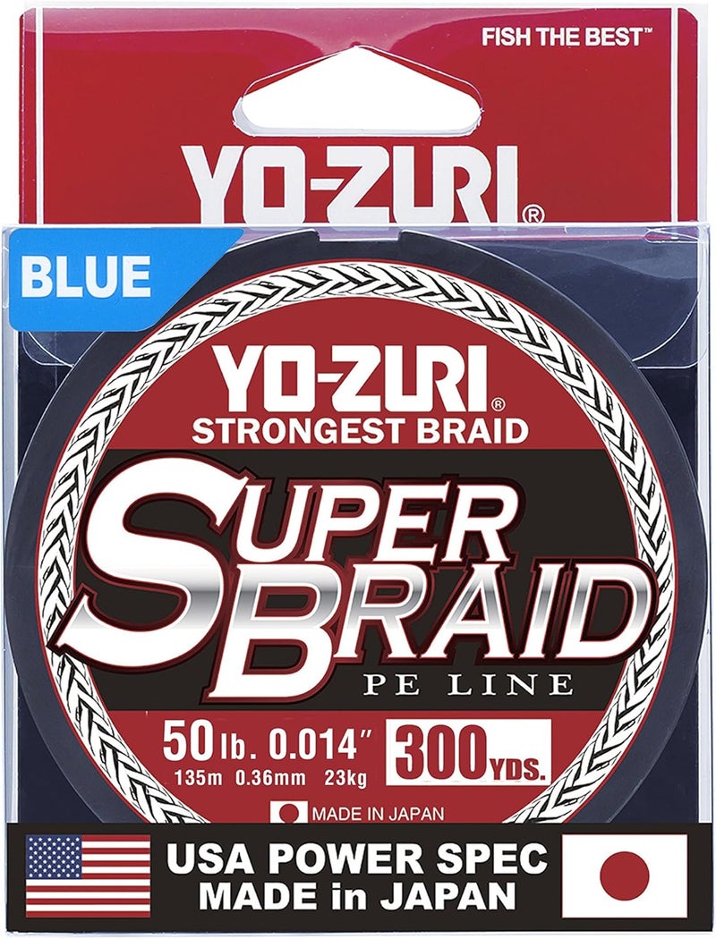 Yo-Zuri Super Braid PE Fishing Line - 50 lb, 300 Yards, Blue - Image 1