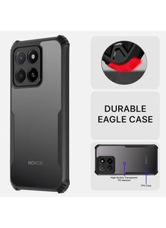 Case Up Case For Honor X5b Crystal Clear Tactical Back Cover Case With 360 Degree Protection, Shockproof Bumper Protective Phone Cover, Anti-Scratch Hard PC Back (Clear)  - Image 5