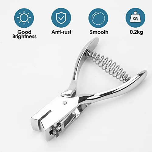 MROCO Hole Punch One Slot Badge Punch for ID Cards, Handheld, No Burrs, Metal Badge Puncher, 15mm x 3mm Hole Size - Image 4