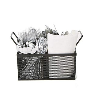 Mind Reader Utensil Accessory Caddy Organizer Countertop Office Kitchen Metal Mesh 85 L x 85 W x 6 H Black - pzsku/Z3ADADBC697F3D1578038Z/45/1749490513/1b16de24-4f87-40fe-a410-3430de06a92d