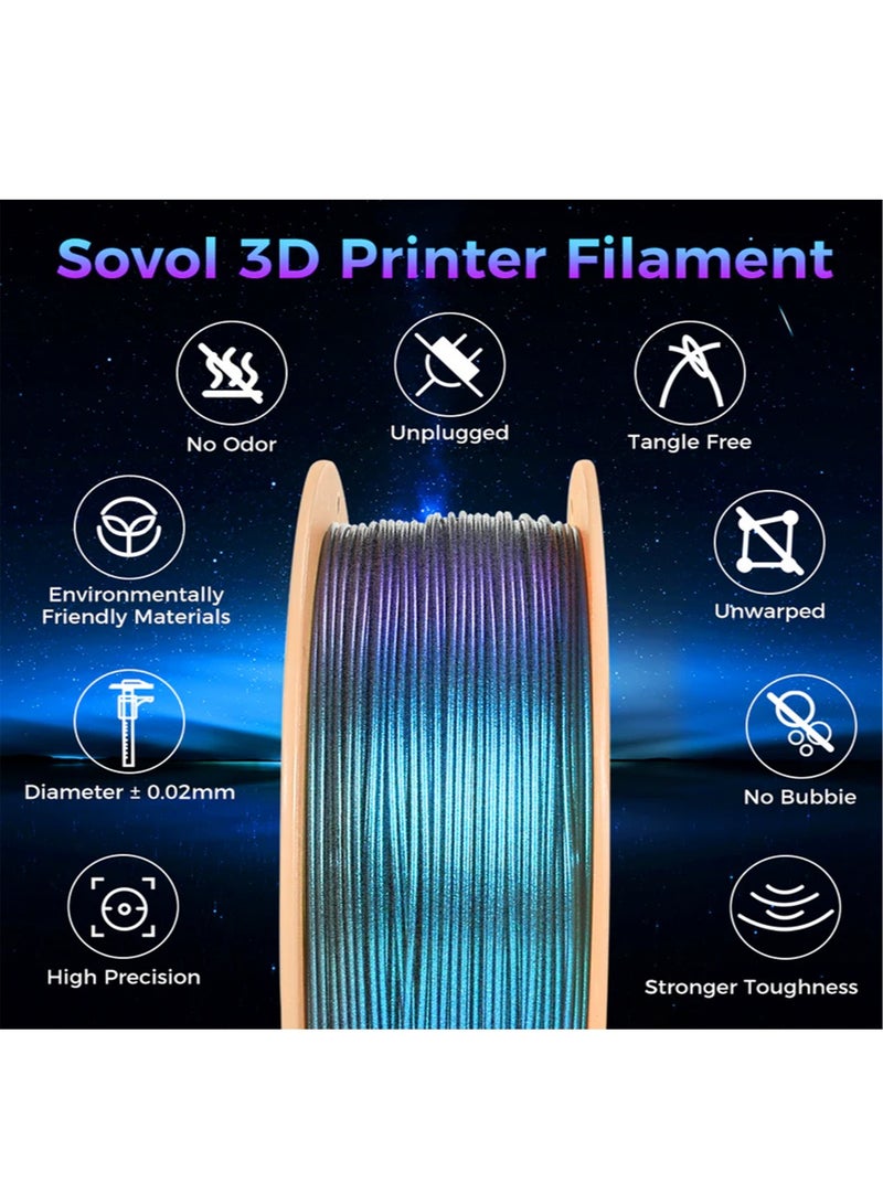 Sovol Chameleon PLA 3D Filament 1.75mm - 1KG/roll - Burnt Titanium color - Image 3
