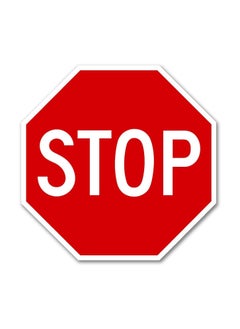 Red stop or stop sign, printed warning sign with a layer of protection against water, size 18.5 cm, Up to Date Egypt printing