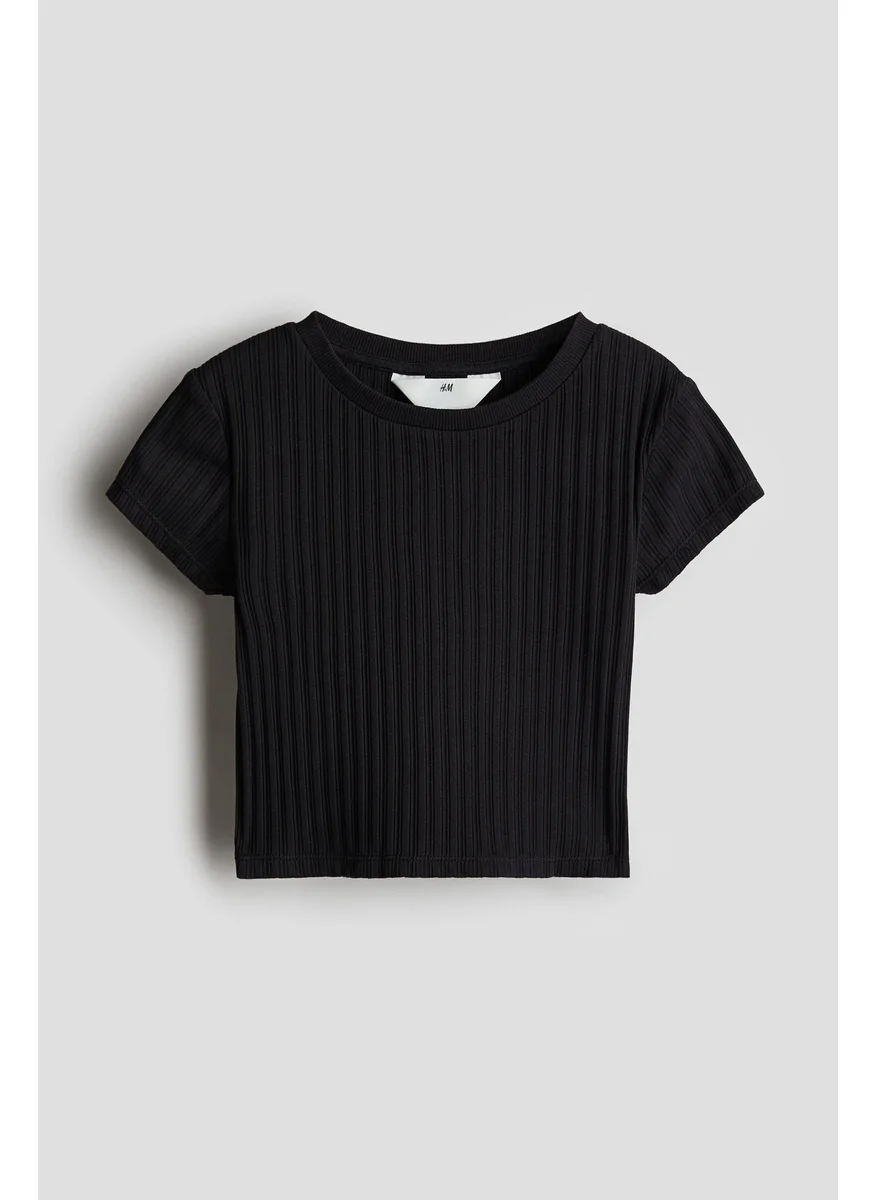 H&M Ribbed Cotton Top