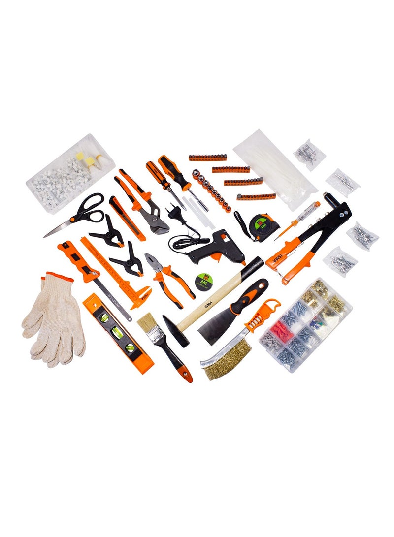 ISMA Household Tool Set 1372 Piece Kit Home Hand Portable in a Case - Image 2
