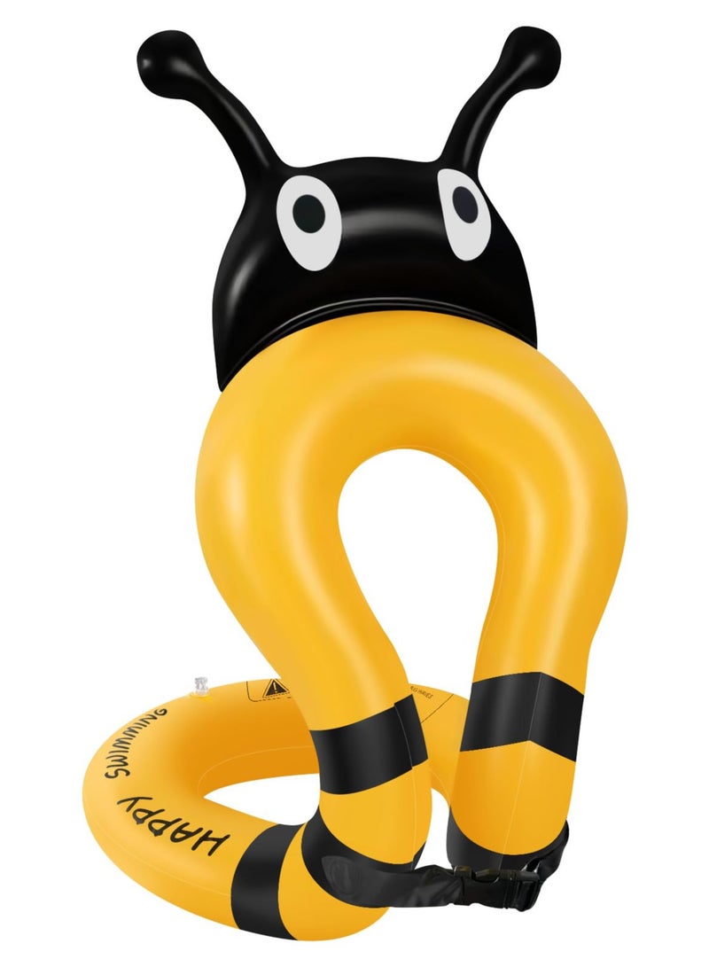 سترة سباحة قابلة للنفخ للأطفال من 2-6 سنوات، عوامات سترة قابلة للتعديل مع مشبك أمان، أذرع سباحة آمنة للأطفال من 30-70 رطلاً - Image 1