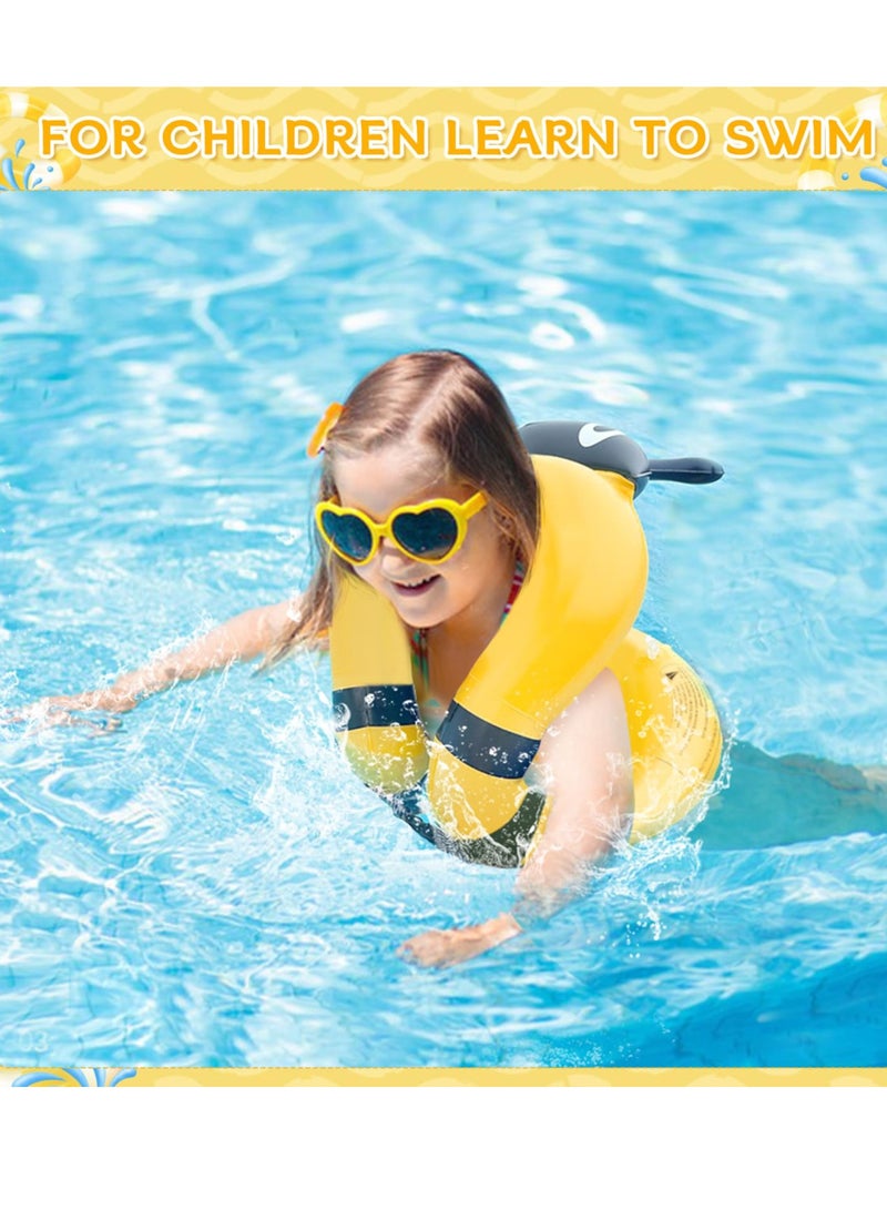 سترة سباحة قابلة للنفخ للأطفال من 2-6 سنوات، عوامات سترة قابلة للتعديل مع مشبك أمان، أذرع سباحة آمنة للأطفال من 30-70 رطلاً - Image 5