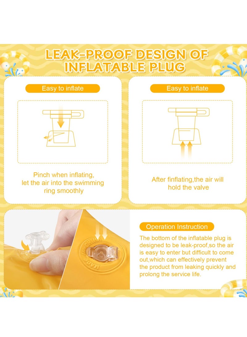 سترة سباحة قابلة للنفخ للأطفال من 2-6 سنوات، عوامات سترة قابلة للتعديل مع مشبك أمان، أذرع سباحة آمنة للأطفال من 30-70 رطلاً - Image 2