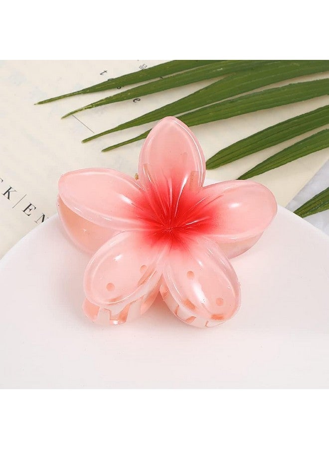 BAKEFY 3 pcs Hawaiian Flower Set,Gift set Plastic Fairy Elegant Hair Clips - Ideal Gift Choice Gradient Color Floral Barrettes for a Sweet and Chic Hawaiian Style, Suitable for Women - Image 3