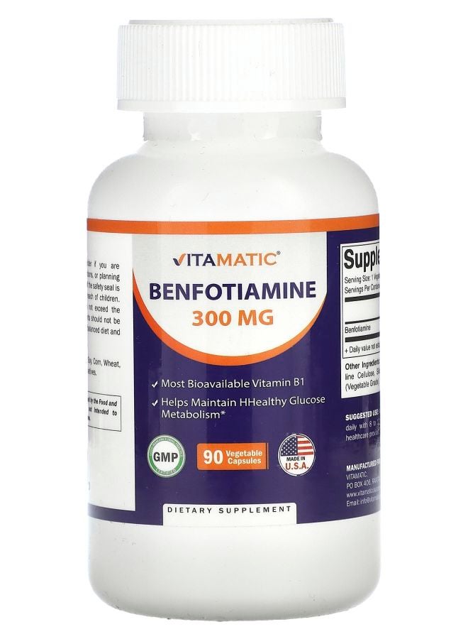 Vitamatic Benfotiamine 300 mg 90 Vegetable Capsules