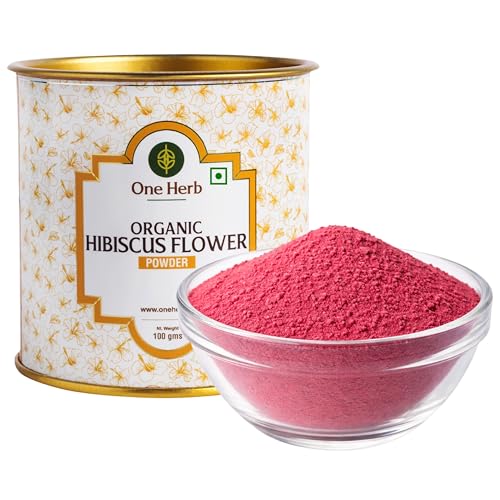 One Herb - Organic Hibiscus Flower Powder 100g || For Skin, Hair, Face, Drinking || Helps Reduce Blood Sugar Levels - Image 1