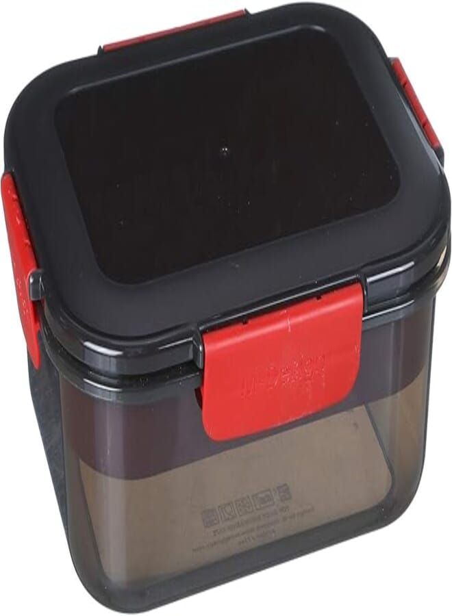 علبة غداء من تصميم إم - أسود وأحمر، سعة 2.1 لتر، 6447