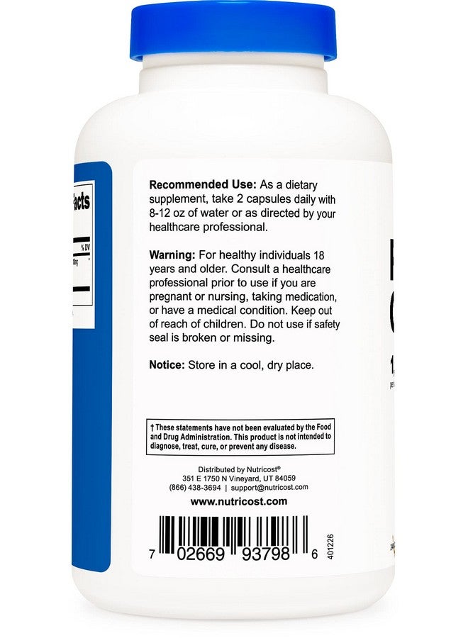 Nutricost بانكس جينسنغ 1000 ملغ 240 كبسولة خالية من الكائنات المعدلة وراثيًا وخالية من الغلوتين 120 حصة - Image 2