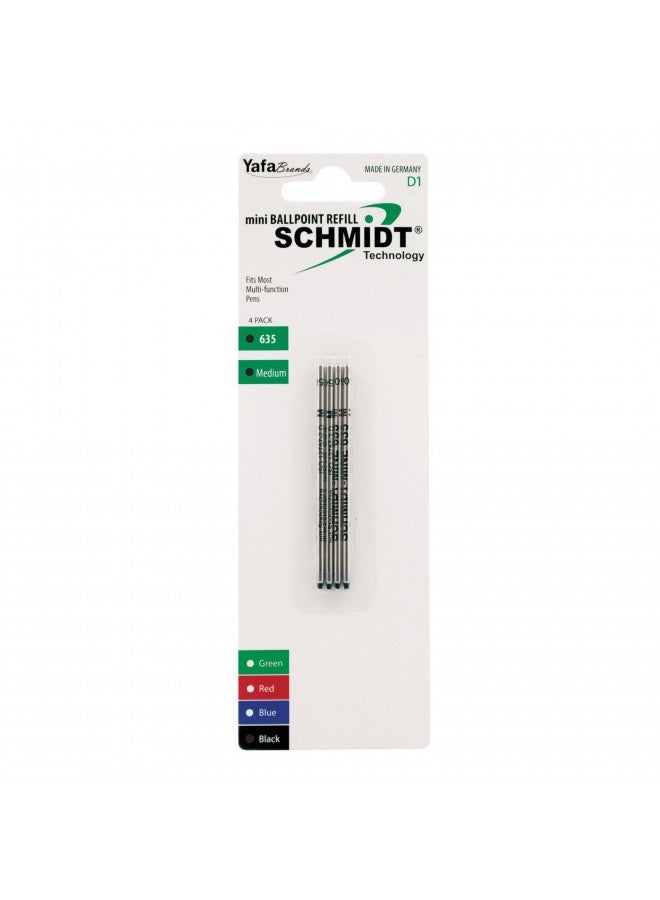 Schmidt 635 Mini D1 Ballpoint Refill Medium, 4 Pack, Black (Sc58149) - Image 3