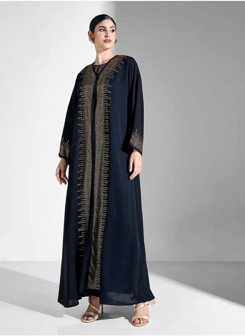 خزانة Abaya With Border Shimmer & Sheila