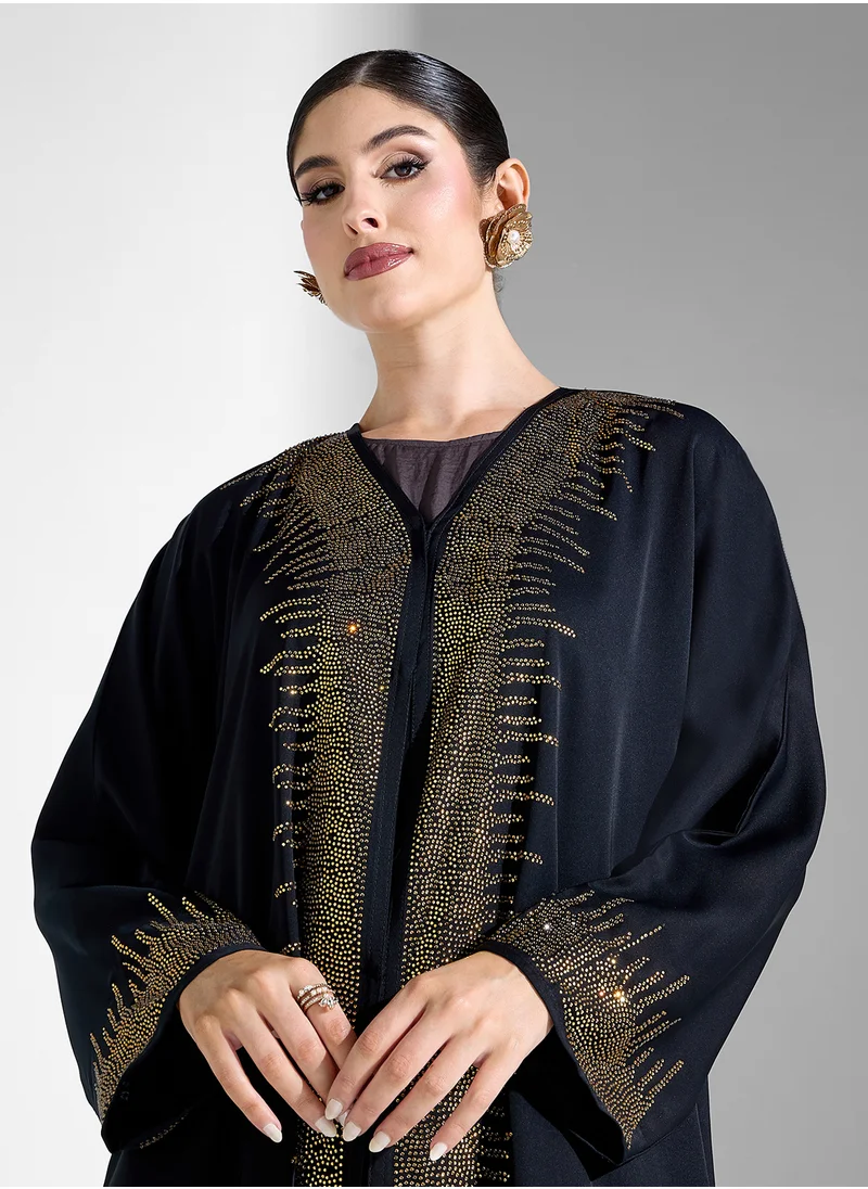 خزانة Abaya With Border Shimmer & Sheila