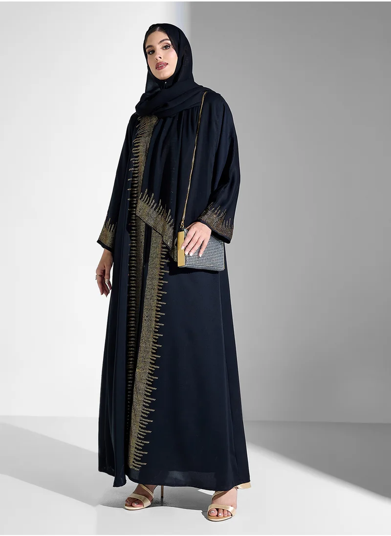 خزانة Abaya With Border Shimmer & Sheila