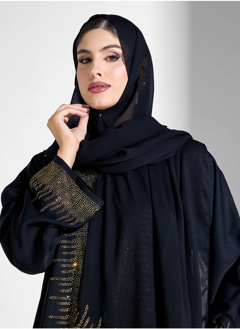 خزانة Abaya With Border Shimmer & Sheila