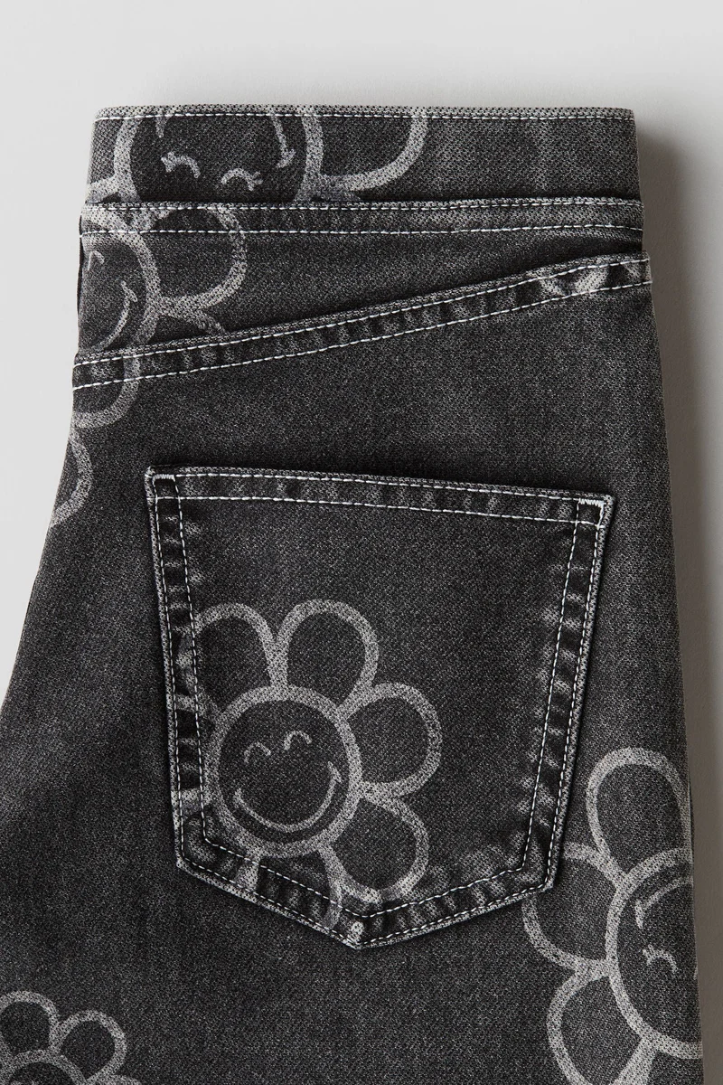 H&M Wide denim-look trousers