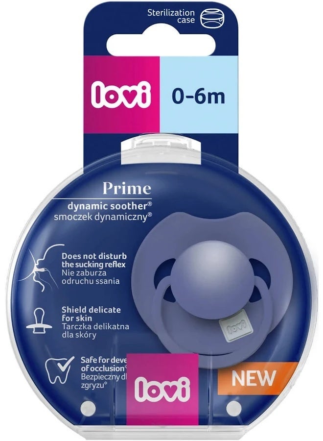 LOVI Prime Silicone Dynamic Soother 0-6m Blue x1 - Image 2