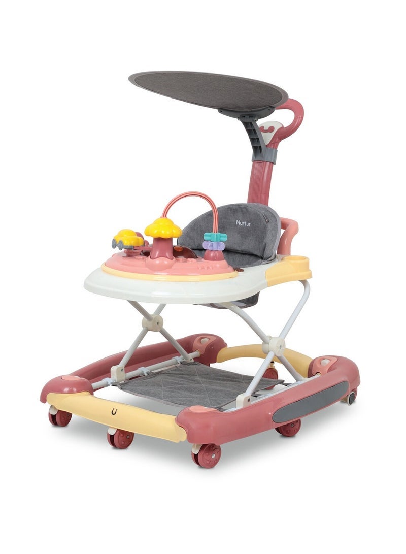 Nurtur 2 in 1 Baby Walker Multifunction Adjustable 5 Gear Cushion Adjustable with Music toy and Comfortable for 6 to 18 Months - Image 1
