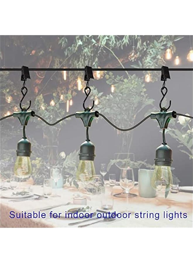 Stainless Steel S Hooks Curtain Clips, 50 Pack Hanging Party Lights Clips Hangers Gutter Photo, Art Craft Display, 2.4 Inch Long, Black - Image 4