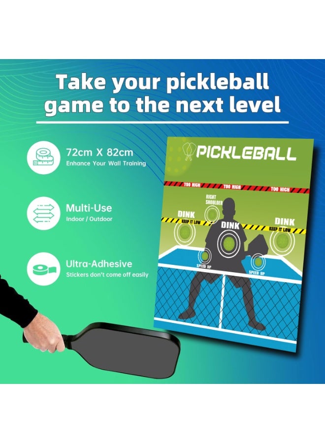 general Pick ball percussion pad Pick ball training pad Wall sticker Pick ball training supplies 72×82cm with round target sticker - Image 4