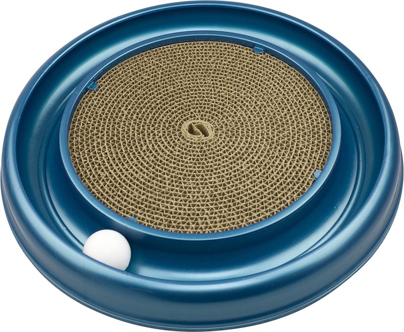 Bergan Coastal Pet Turbo Scratcher Cat Toy - Cardboard Cat Scratcher Pad with Cat Toy Ball Track and Catnip (1 Pack) - Image 1